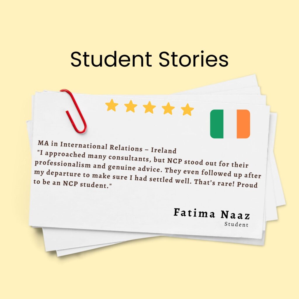 Fatima Naaz, Ireland